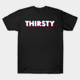 Thirsty Glitch White T-Shirt